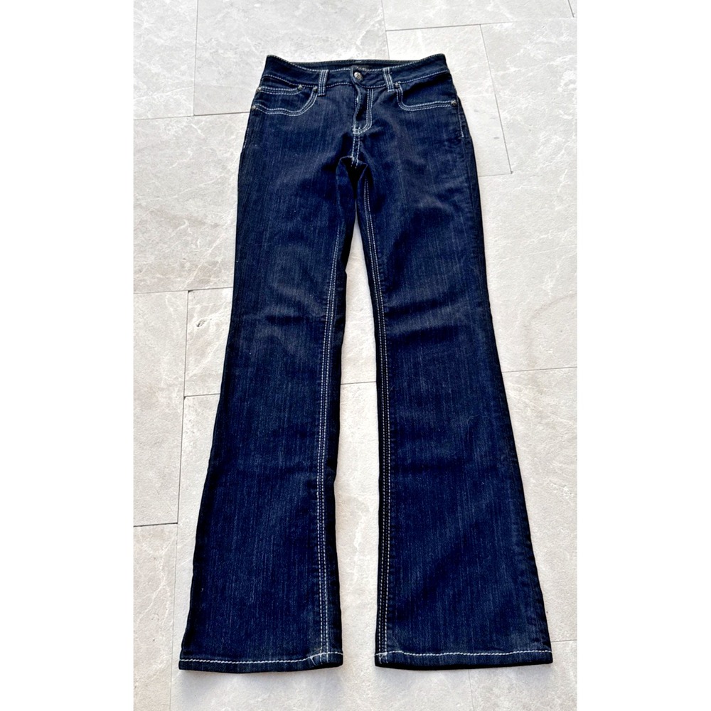 VTG NEW CACHE Contour Collection Jeans Sz 8 Tall (30x34) Dark Blue Wash Bootcut